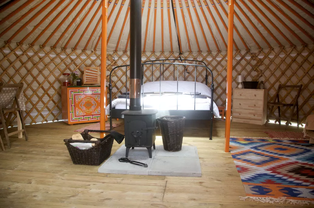 inside a yurt