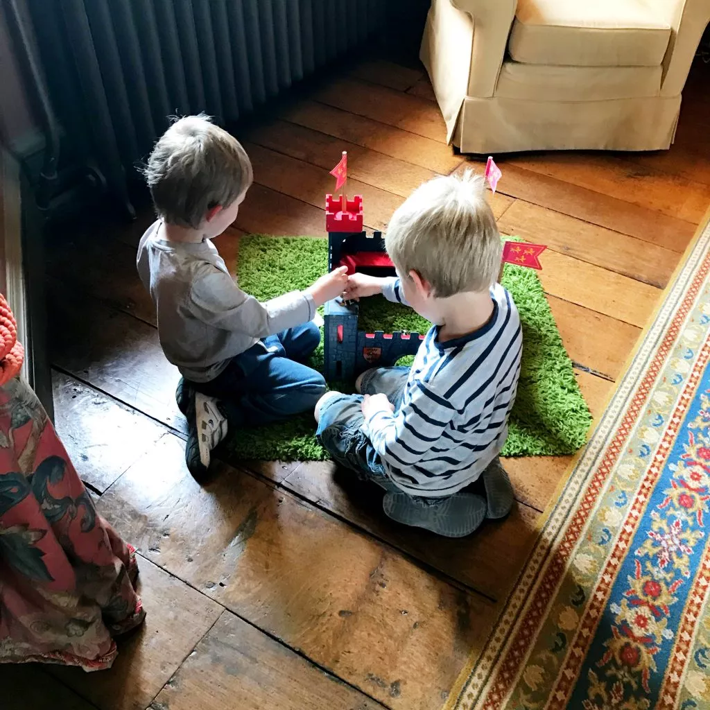 Toy castle in the the morning room